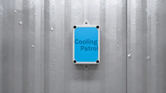 Sensor Cooling Patrol instalado en la pared de una cámara frigorífica